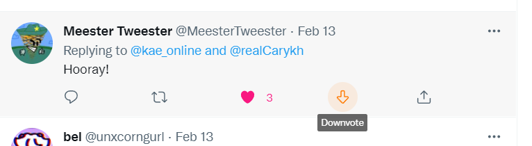 realCarykh's tweet photo. Twitter just added the Downvote feature. Apparently it affects the way Twitter sorts replies, but no users can actually see downvote counts.

Let's test it! Everyone reply to this tweet with the current time. Then, downvote replies with times ending in ODD numbers (like 2:43 PM). https://t.co/JIye1dM70Y