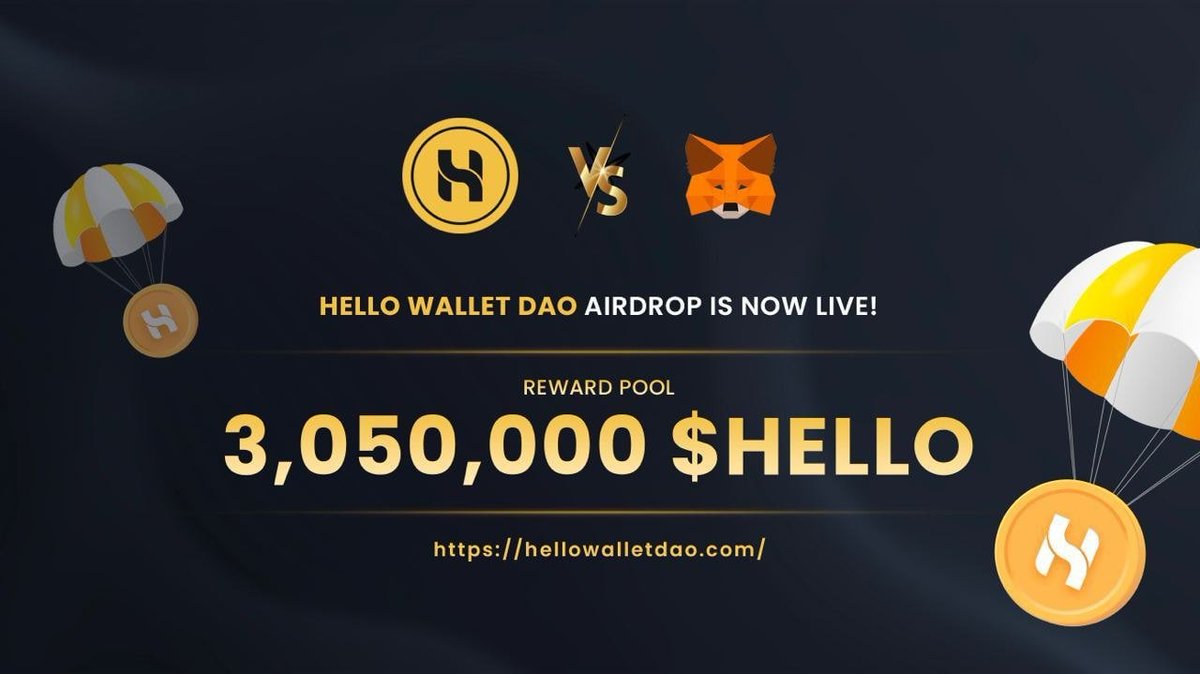 AirdropRampage's tweet photo. 🔰 Hello Wallet DAO Airdrop
🎁 Reward Pool: 3,050,000 $HELLO
👥 Referral: Top 100 Referrals
🧶 Rate: ⭐️⭐️⭐️⭐️⭐️
⏰ Event Time: 16 to 21 March, 2022

📚 Airdrop Link: https://t.co/RS8PWR6Jy9

📡 Website: https://t.co/OFIXa0BDDH #AirdropRampage https://t.co/bhgocXdPij