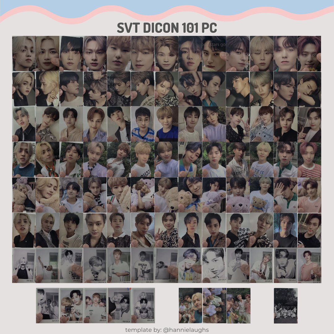 k_arkive's tweet photo. WTS LFB PH ♡ #KRK_BUYS 

SEVENTEEN DICON 101 PC
♡ 25 each/per member + pf 
♡ 175 per member set + pf 
♡ FETA

mop: gcash 
will prio those who will get 2 or more : )

t. svt seventeen dicon tingi dicon 101 https://t.co/Z7c524Iptp
