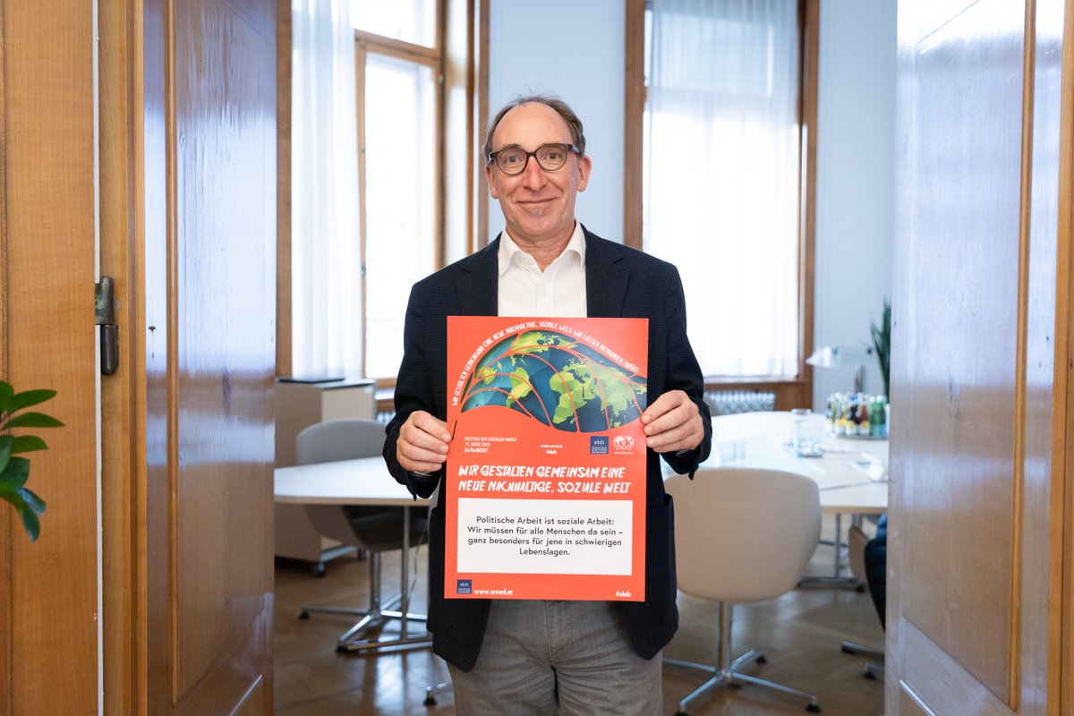 obds_'s tweet photo. 🥳 Und mit dieser erfreulichen Grußbotschaft des amtierenden Sozialministers @johannes_rauch - als ausgebildeter Sozialarbeiter - hat der World Social Work Day 2022 geendet 🥳 VIELEN DANK! "Politische Arbeit ist Soziale Arbeit!" #wswd2022 #obds #ifsw https://t.co/snqstTrw0D