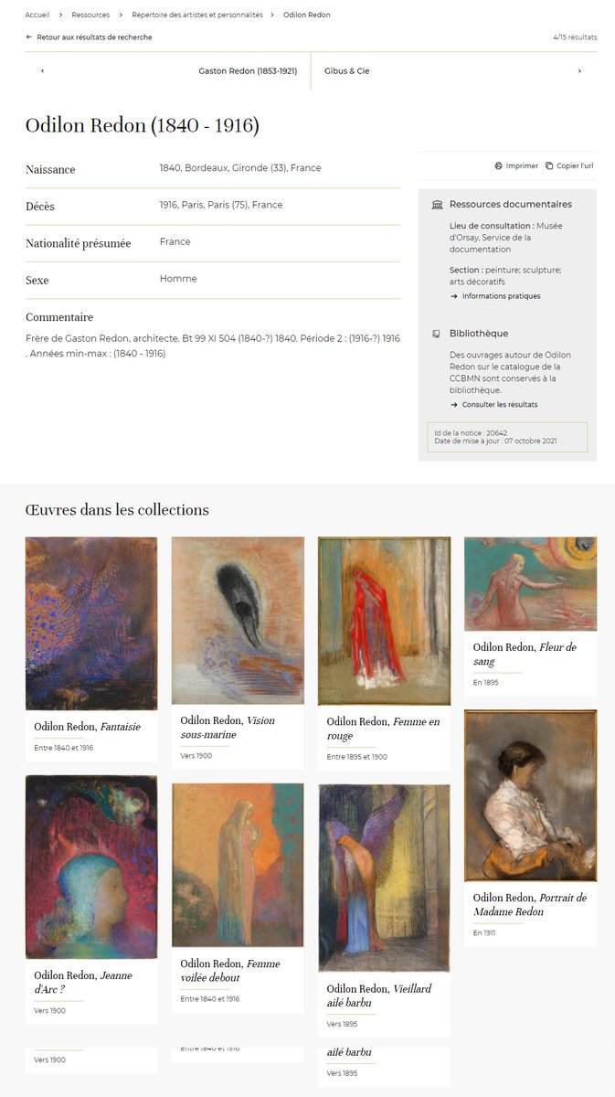 Ah je vous ai pas dit mais le répertoire des artistes et personnalités du <a href="/MuseeOrsay/">Musée d'Orsay</a> est en ligne depuis 1 mois (grâce à un gros boulot de pleins de gens dans x services. Et mention à mon acolyte <a href="/andry/">Andry Huzain</a>) 🎉 🙏 
⬇️ Disponible ici ⬇️ 
musee-orsay.fr/fr/ressources/… 

Petit thread 1/13