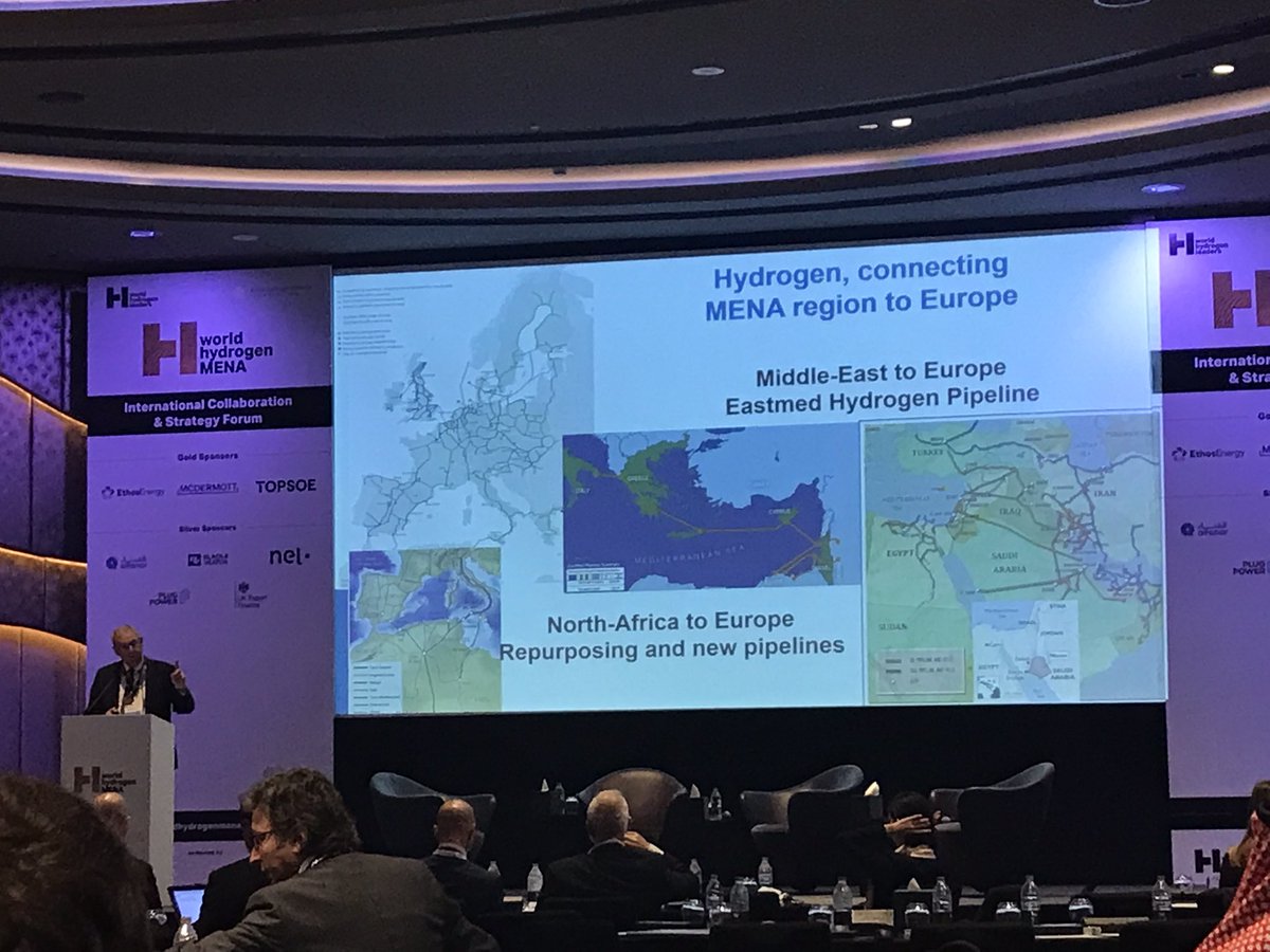pgmoses's tweet photo. @advanwijk at @world_hydrogen Mena key message that repurposing and expanding gas networks is key to lower transportation and storage cost of #p2x hydrogen derivatives and #hydrogen https://t.co/b7i4Kdriid