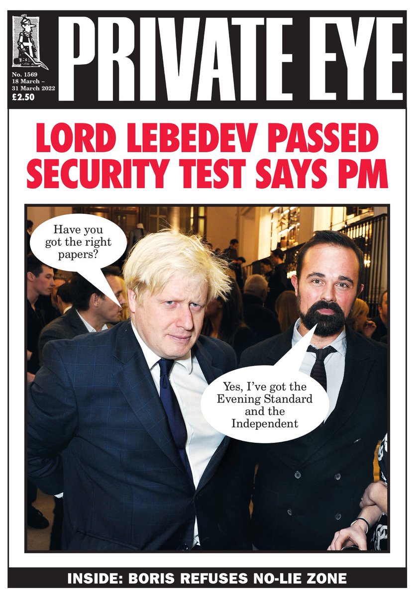PrivateEyeNews's tweet photo. Russian to conclusions: the new edition of Private Eye is on sale now! https://t.co/JpRkUtVbgu
