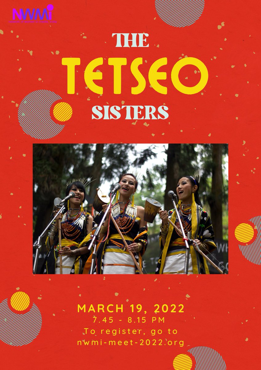 NWMIndia (@nwm_india) on Twitter photo Great news!!💃💃 Our 20th anniv gala will feature the <a href="/TetseoSisters/">Tetseo Sisters</a>, a folk fusion band from Nagaland with a repertoire encompassing original Chokri/English/Hindi songs & covers of popular English, Hindi film & Korean/Japanese numbers. REGISTER TO ATTEND: nwmi-meet-2022.org Great news!!💃💃 Our 20th anniv gala will feature the <a href="/TetseoSisters/">Tetseo Sisters</a>, a folk fusion band from Nagaland with a repertoire encompassing original Chokri/English/Hindi songs & covers of popular English, Hindi film & Korean/Japanese numbers. REGISTER TO ATTEND: nwmi-meet-2022.org