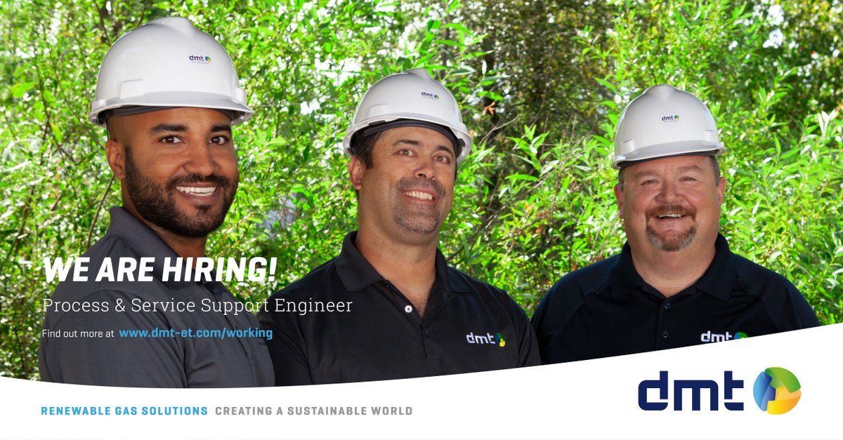 dmt_et's tweet photo. We are hiring for a Process &amp; Service Support Engineer. A career in #BiogasUpgrading is a career in #RenewableEnergy! For more info: https://t.co/TjlINYdQjS

#renewableenergyjobs #wearehiring #biomethane #biogas https://t.co/6KFcy6eQDJ