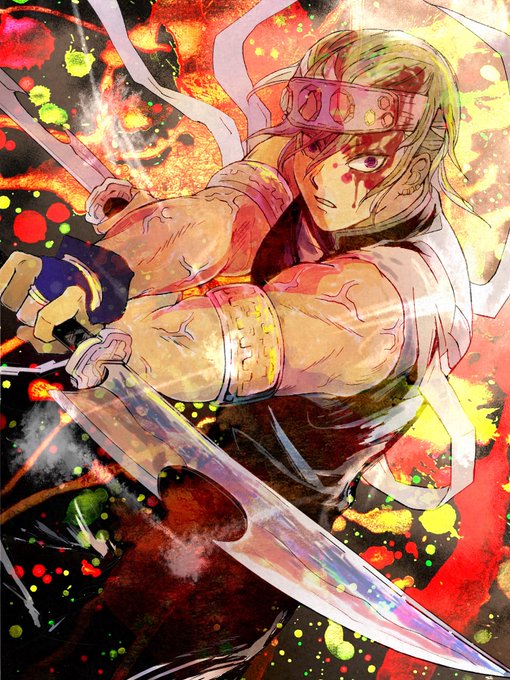 🔥もす(Mos)🔥さんがTwitterに投稿した胡蝶しのぶ(鬼滅の刃)のイラスト。