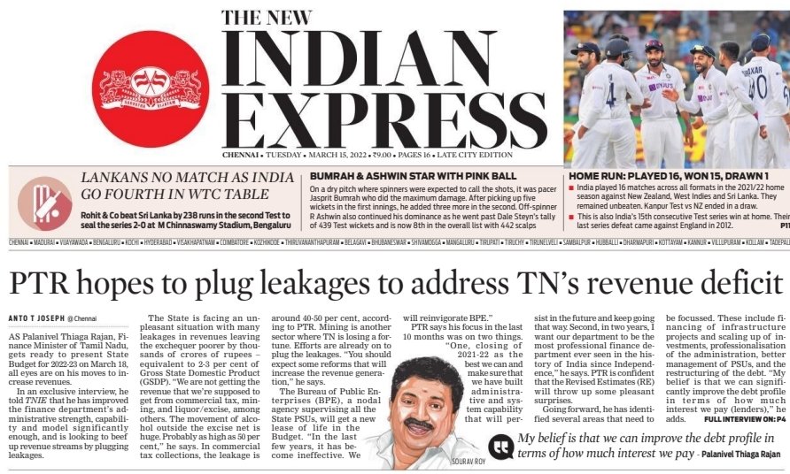 ptrmadurai's tweet photo. A long conversation with @AntoJoseph in Madurai a few weeks ago was excerpted in yesterday's @NewIndianXpress. It covered a wide range of topics, and included some interactions with my boys Sivam &amp; Senthil😊
If image is difficult to read, the text is here https://t.co/K3U6uLKxvZ https://t.co/XPJAYApVRM