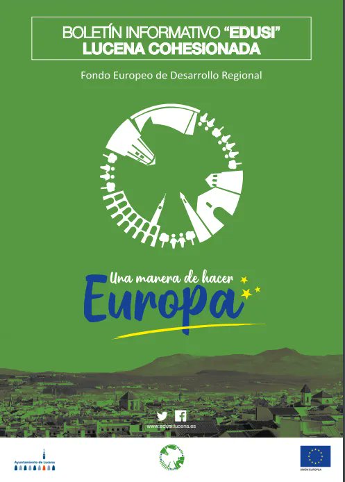 AytoLucena's tweet photo. Seguro que has oído hablar de @EdusiLucena 

Es una estrategia de ciudad, que viene creando espacios y reformando otros para mejorar #Lucena. Son fondos de la #UE 🇪🇺 que nos ayudan al rediseño de los #barrios.

Echa un vistazo 🧐al boletín informativo ➡https://t.co/OIGgH6YnoR https://t.co/WqhT29OLH5