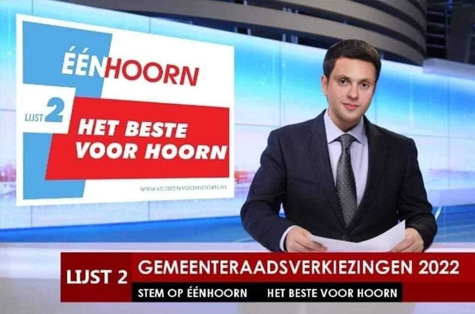 "In Hoorn is de lokale partij ÉénHoorn, Lijst 2, nadrukkelijk in de race om de grootste te worden. Daarmee maakt de kiezer duidelijk verandering te willen in het stadsbestuur.'' #GR2022 #bestevoorhoorn #hetbestevoorhoorn #sameneenhoorn