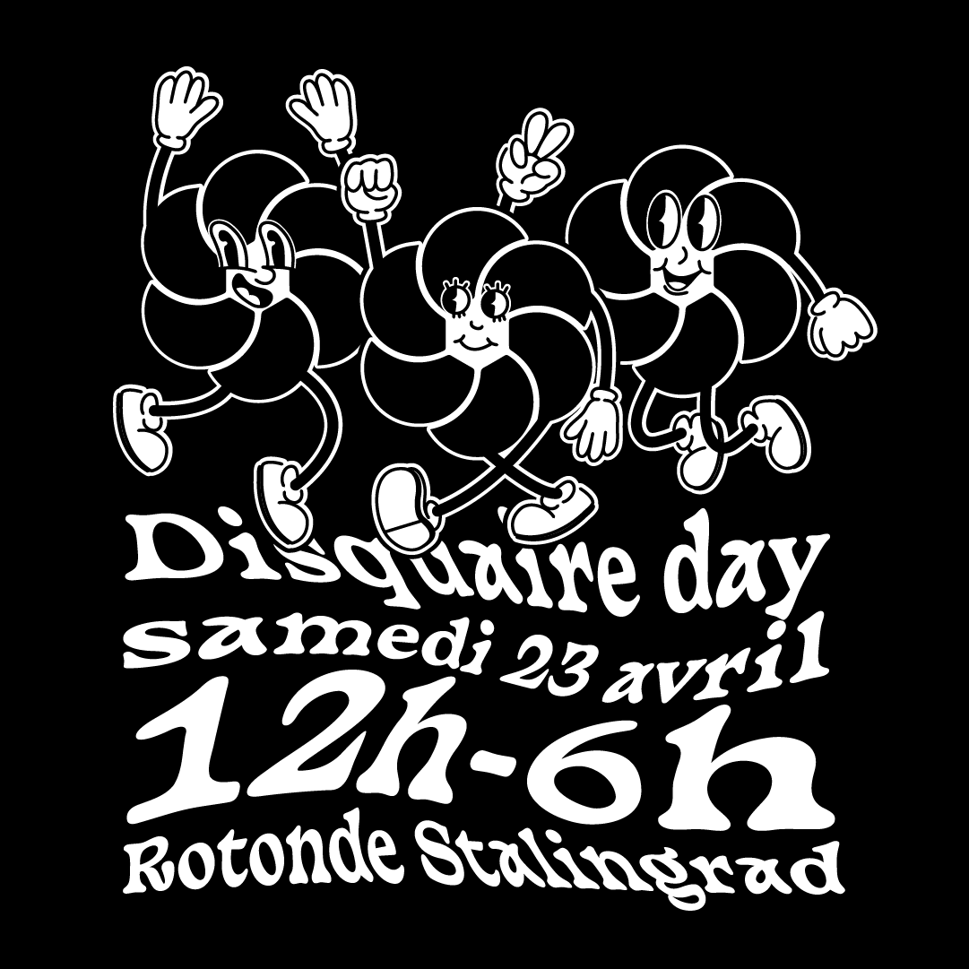 On remet ça !
La plus grosse fiesta de l'année est de retour à @larotondestal : notre <a href="/disquaireday/">Disquaire Day</a> version XXL ! Marché de labels, open-air gratis dès 12h, fiesta jusqu'au petit matin, des milliers de disques à digger et surtout, vous. 

✍🏻: Studio Rose