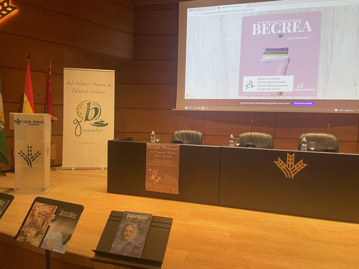 A punto de comenzar las Jornadas Provinciales de Becrea Granada. Gracias a Poli Servían por cedernos este espacio tan maravilloso de <a href="/Cajaruralgr/">Caja Rural Granada</a>  <a href="/paquigargar/">Paqui García</a> <a href="/carmenpolomuoz/">carmen polo muñoz</a> <a href="/BerbelCorral/">SILVIA CORRAL BERBEL</a> <a href="/pvelrom/">Patricia Velázquez</a> <a href="/AMCerezo/">Antonio M. Cerezo</a> <a href="/jamugonz/">JAVIER</a> @AErevista <a href="/LibroAbierto_BE/">Libro Abierto</a> <a href="/JuntaGranada/">Junta Granada</a>  #envivobecreagr