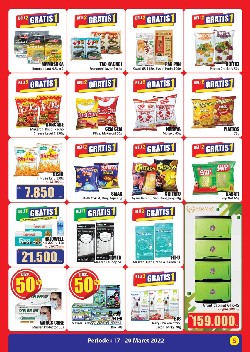 hariharips's tweet image. Promo KJSM Hal 4 - 6 Periode 17 - 20 Maret 2022, Promo berlaku di seluruh cabang kami, selamat berbelanja.
@bekasicyberpark @twitNsave @scanharga
@katalogpromosi @Kataloghargacom @serbapromosi
@TrolleyAdvisor @pestadiskoncom @Giladiskon
@katalogbelanja @harga_promo