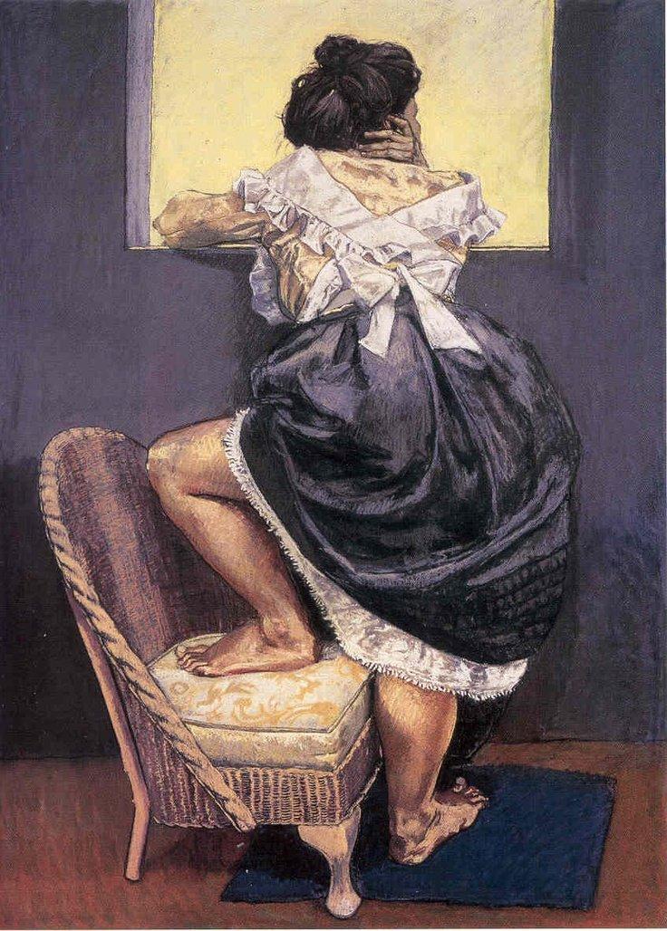 womensart1's tweet image. Paula Rego, Looking Out, 1997 #womensart