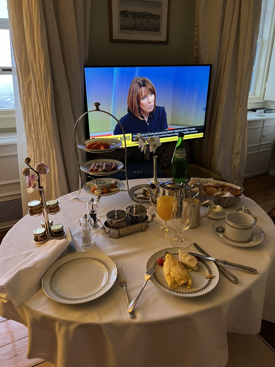 Warfieldtim's tweet photo. @KayBurley thank you for joining me for breakfast. https://t.co/JOBUai6F5z