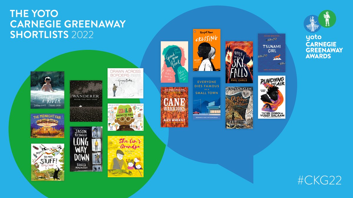We are delighted to reveal the 2022 Yoto Carnegie and Kate Greenaway Medal shortlists! Celebrating the power of friendship and pictures to create empathy and connection, we hope this year’s shortlists will inspire and empower young readers. #CKG22 carnegiegreenaway.org.uk/shortlists-for…