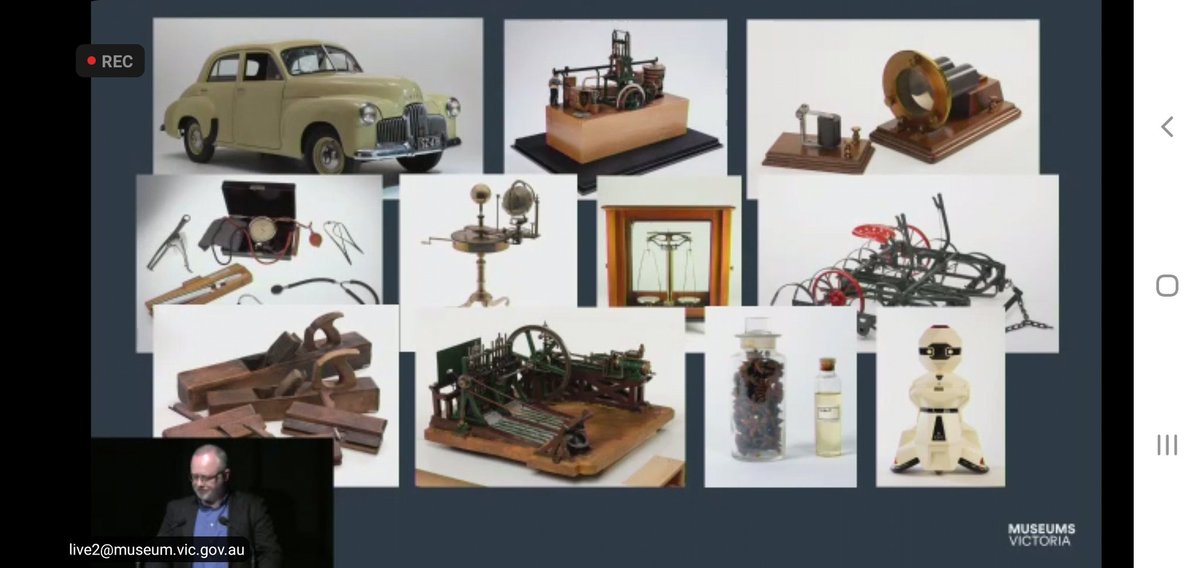 michellesmuses's tweet photo. Enjoying a virtual tour of the Scienceworks collection store with Nick Crotty for the first @LecturesMV Fresh Approaches to Big Old Things to tie in with the 30th Anniversary of @scienceworks_mv #Museums #collectionmanagement #thisismymv https://t.co/1dIMKcQdCW
