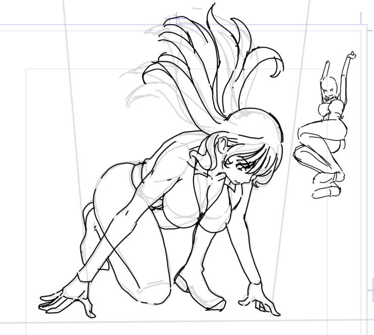 少し動けるようになったので作業再開 

目標2コマまでペン入れ 