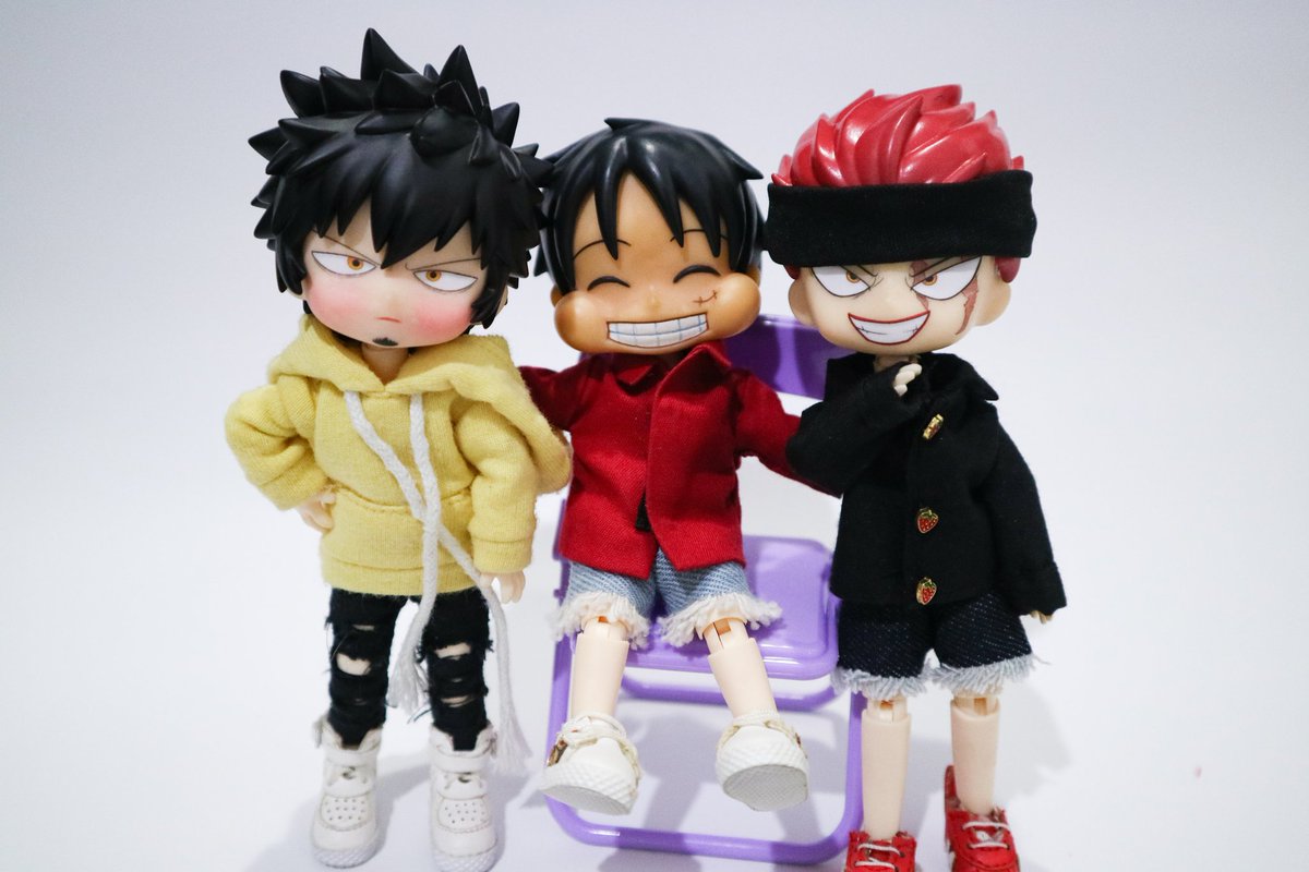 _traffyluffy's tweet photo. The best three captains who continue to amaze us in Wanokuni!

StrawHeartKid alliance 🐯🍖⚙️

Trafalgar Law, Monkey D. Luffy and Eustass Kid!! 

#ONEPIECE https://t.co/1E14RrqLfK