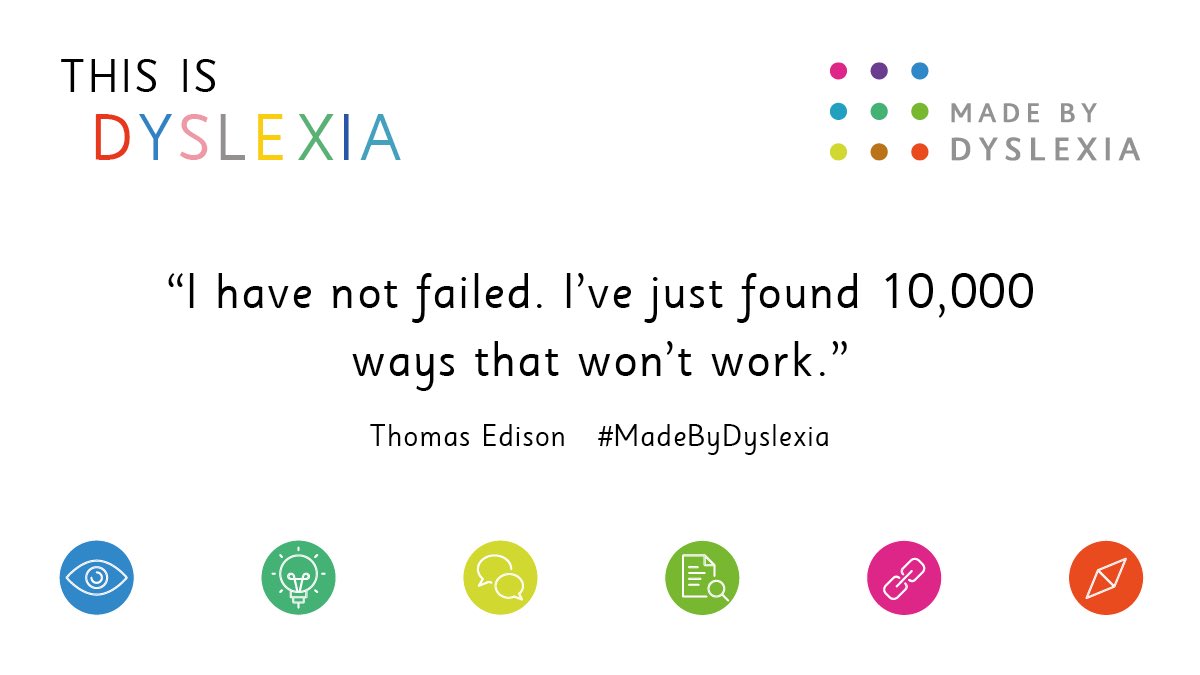 kate_griggs's tweet photo. There’s many ways #dyslexicthinking helps us succeed like our ability to fail😉

Our failures help us build valuable skills like #resilience &amp; #adaptability, find #innovative #creative solutions.

So next time you make a mistake perhaps a genuius solution is around the corner💡 https://t.co/8zqADZ4a1J