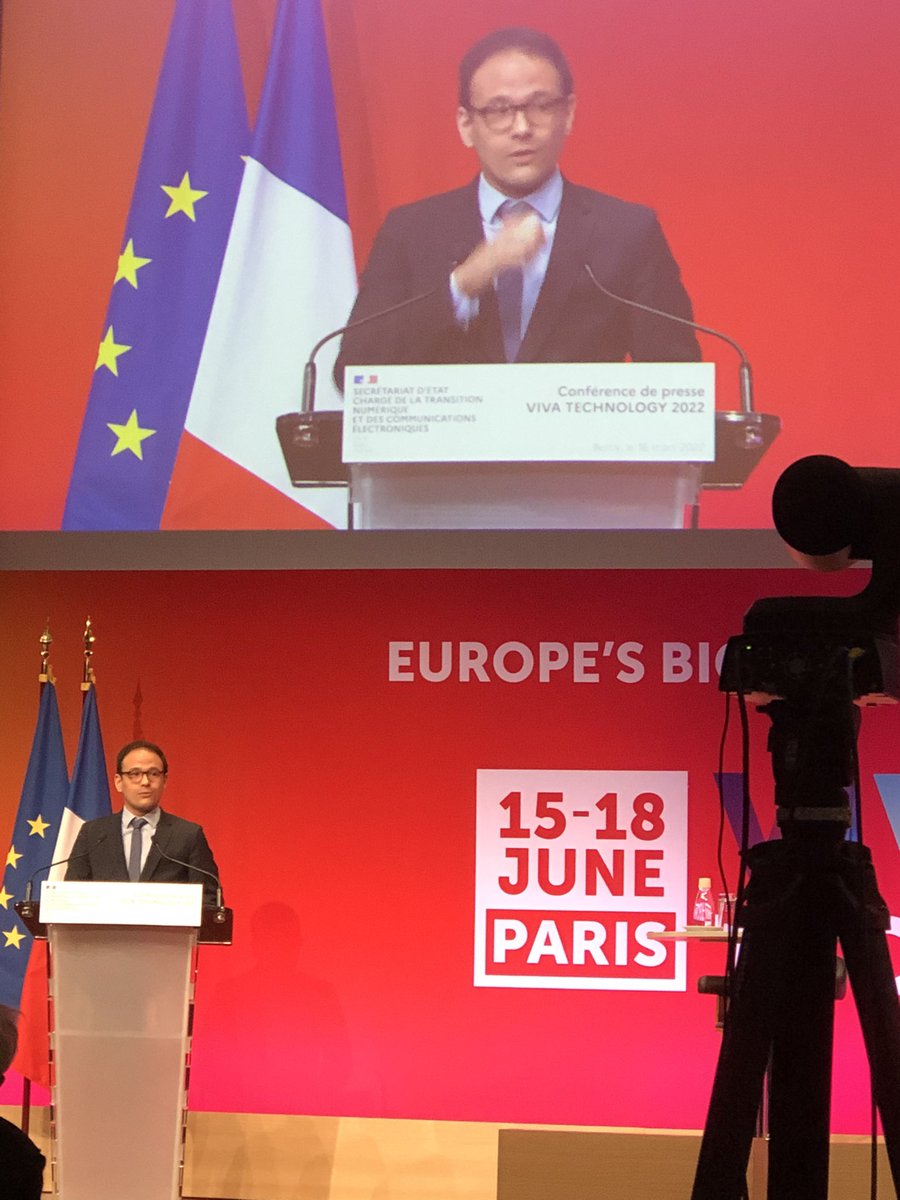 Echos_Parisien's tweet photo. C’est parti pour #Vivatech 2022 !

@cedric_o ouvre la conférence preview du plus grand événement en Europe de la tech et de l’innovation.

Un succès de taille mondiale, une coproduction Groupe @Echos_Parisien &amp; @PublicisGroupe. https://t.co/gG5h6wu2xL