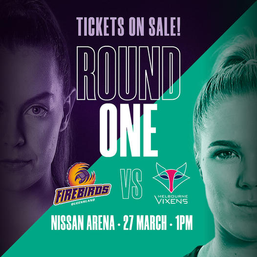 FirebirdsQld's tweet photo. Next Sunday is round 1 for the Birdies!

Ready to really witness fearless @MelbourneVixens ? 

🔥Tickets on sale now🔥
https://t.co/WG3i3jmXng...

#ShowUpAsOne https://t.co/jwKVCwIQbm