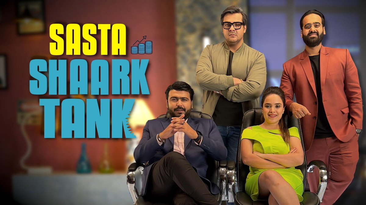 ashchanchlani's tweet photo. Finally our long awaited (super late) VIDEO
SASTA SHAARK TANK IS OUT NOW :
https://t.co/idAuJ5g9xk
#SastaShaarkTank https://t.co/VsyC4ksQoE