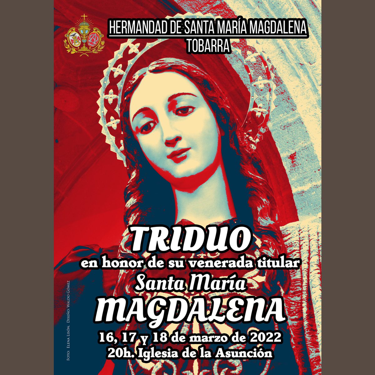 HStaMMagdalena's tweet photo. PRIMER DÍA DE TRIDUO. 
Hoy celebramos el primer día de triduo a Santa María Magdalena. 
Os esperamos en la iglesia de la Asunción de Ntra. Sra. a las 20h. 
Nuestra titular estrena nuevo terno cuaresmal. https://t.co/0pMgIIRKjb