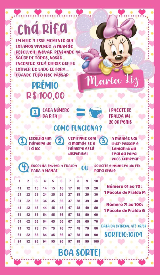 EricaLi10's tweet photo. Novidades , o chá da Maria Liz terá mais chances de você ganhar .
1 -R$ 100,00+ cd #Lucerobrasileira
2 - revistas lindas com matérias sobre a diva e mais esse bloquinho de nota 😍
Escolha seu número e boa sorte.
Valor de cada número R$ 20,00 ( via pix) ou um pacote de fralda. https://t.co/ketAWRE2Lu