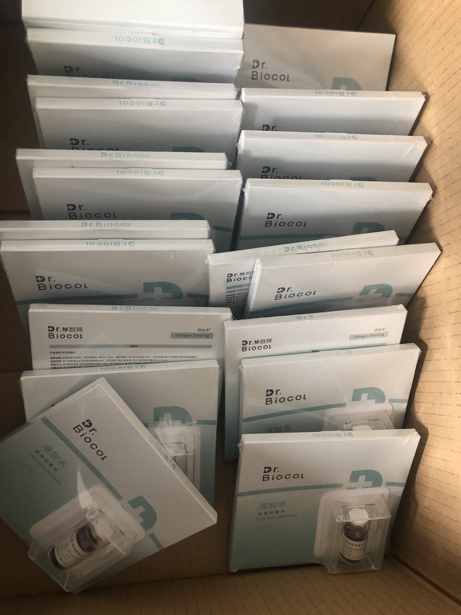 ChumsunCollagen's tweet photo. Packing and delivery of collagen wound dressings, the Medical insurance reimbursement products, can be found in Pharmacy in every city of Domestic China.
#wounddressings #collagendressings https://t.co/OnzsO9uW7g