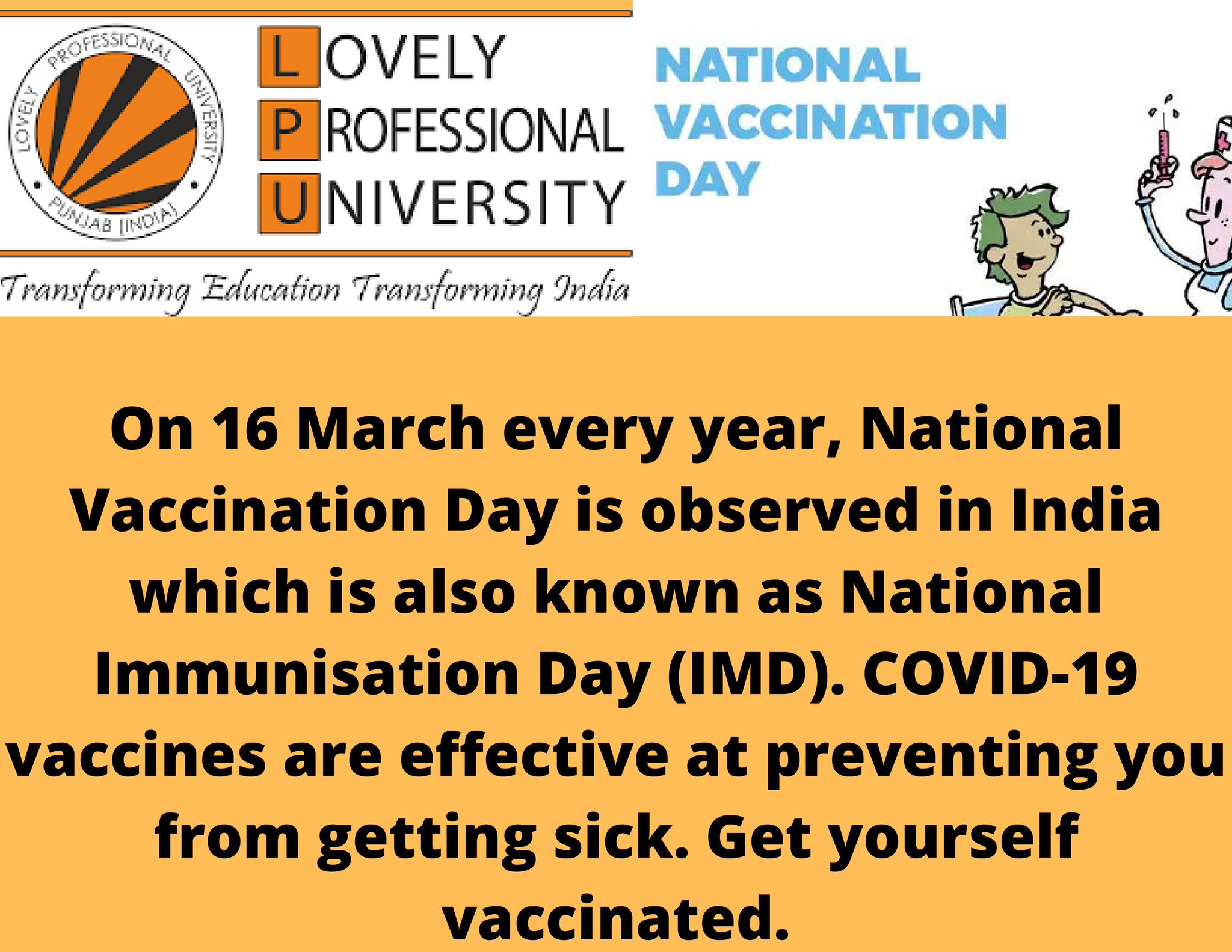 LPU School of Law on Twitter "National Vaccination Day or National