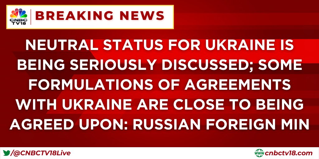 CNBCTV18 on Twitter "From Reuters Russia's Foreign Ministry says