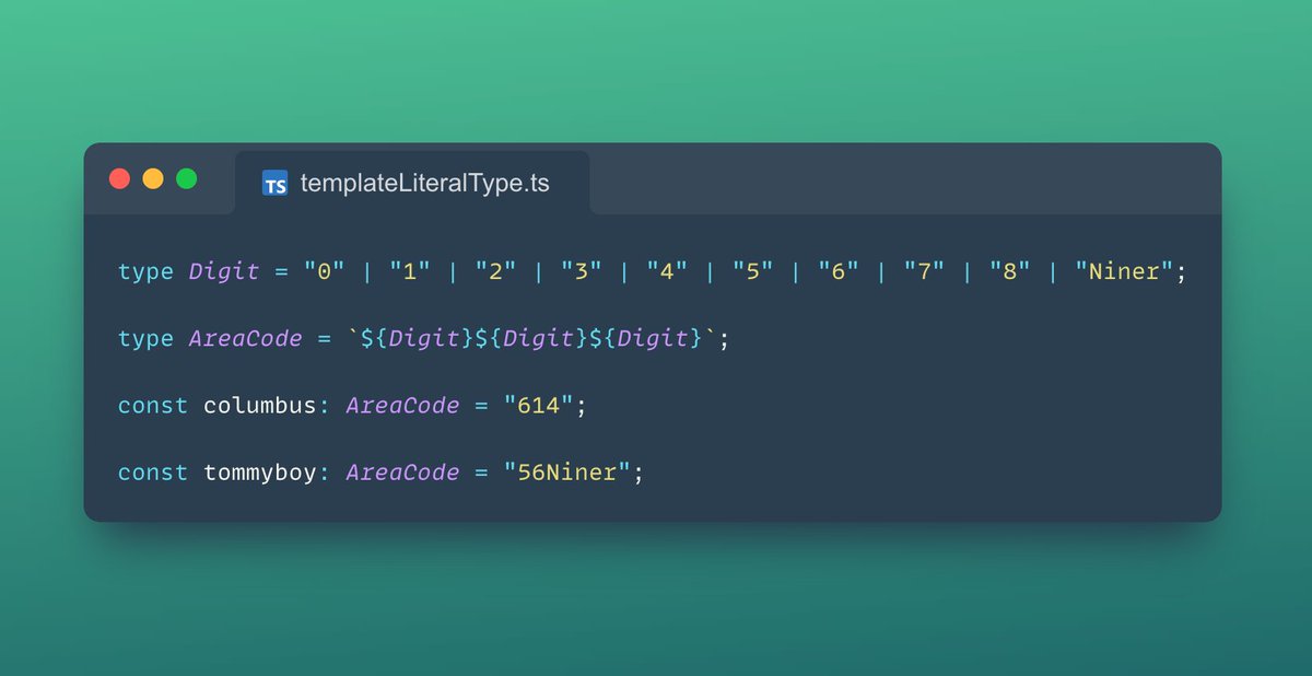 joematune's tweet photo. #TypeScript template literal types do tons of math behind the scenes 😳 https://t.co/Z2rhb5ZnYQ
