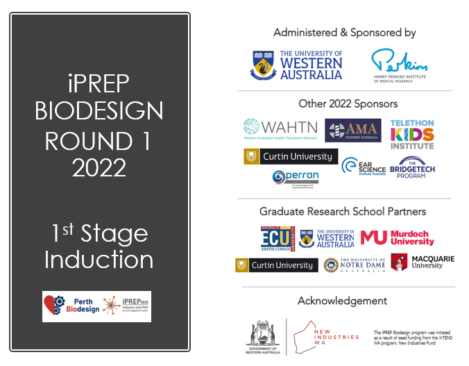 #iprep #biodesign Round 1 2022 is officially full steam ahead! Great initiative bridging the gap between #academia and #industry! perthbiodesign.com.au/iprepbiodesign