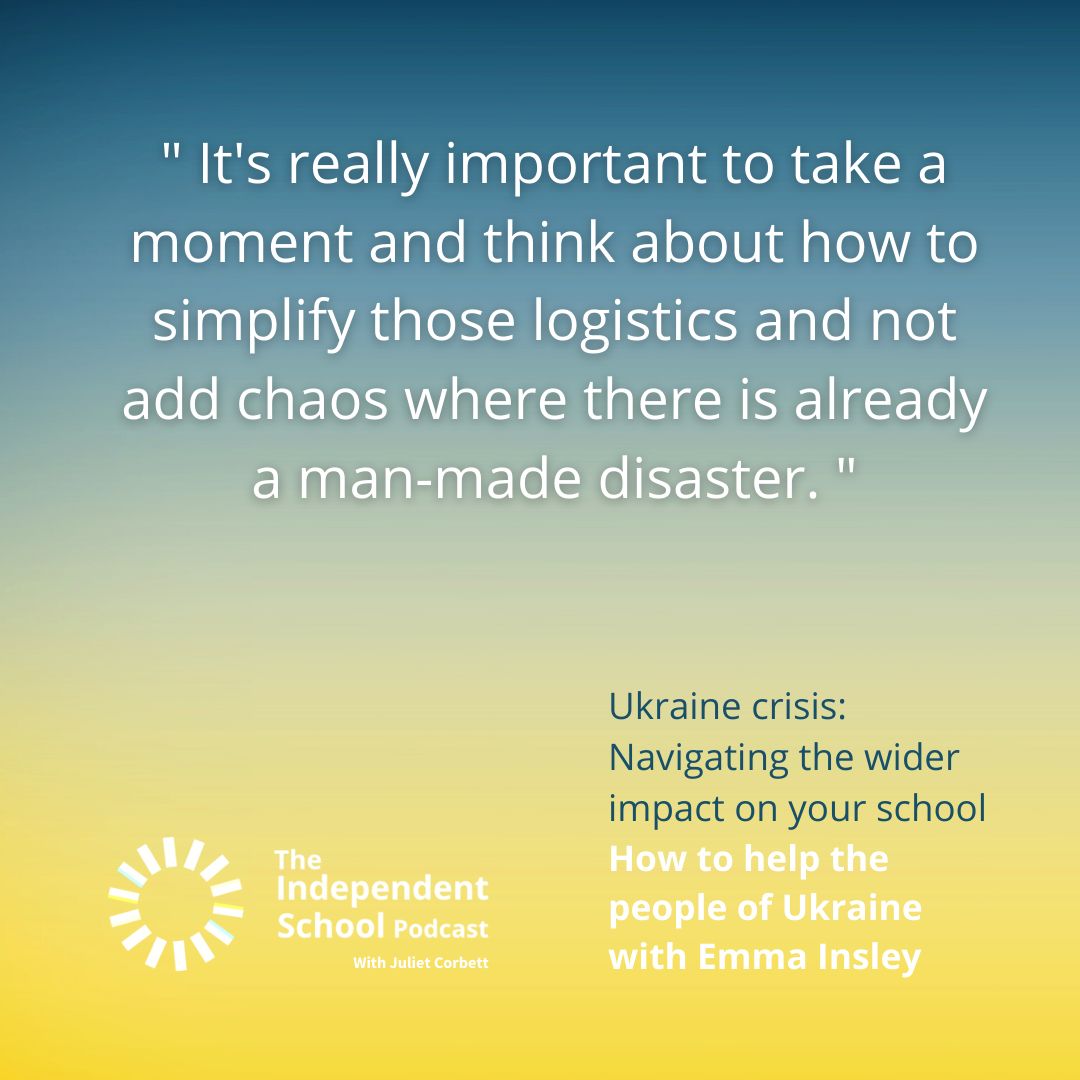 JulietCorbett's tweet photo. I'm joined by @EmmaInsley - a great international consultant & trainer who helps organisations to achieve a sustained impact - to discuss how your school can help the people of Ukraine. πΊπ¦
https://t.co/zjCBh2dsYZ
#StandWithUkraine #EducationForBetter #IndependentSchools https://t.co/JA2QhpebNb