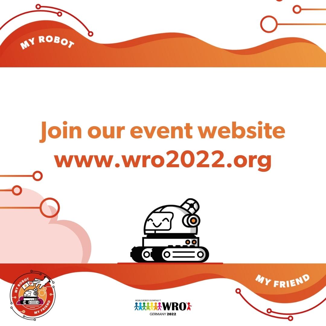 #News! Our event website is now online. On
the website you can find all information about the
international final #WRO2022.

wro2022.org

#myrobotmyfriend #worldrobotolympiad
#WRO2022Germany