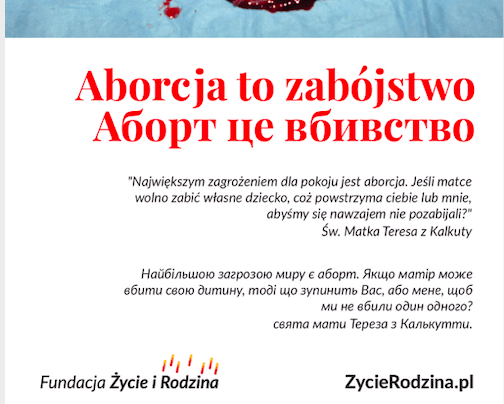 Fundacja Kai Godek rusza do "pomocy" uchodźcom. Będzie rozdawać ulotki w języku ukraińskim przestrzegające przed skutkami aborcji. Na materiałach m.in. drastyczne zdjęcia płodów i informacja o prawnych konsekwencjach przerwania ciąży.