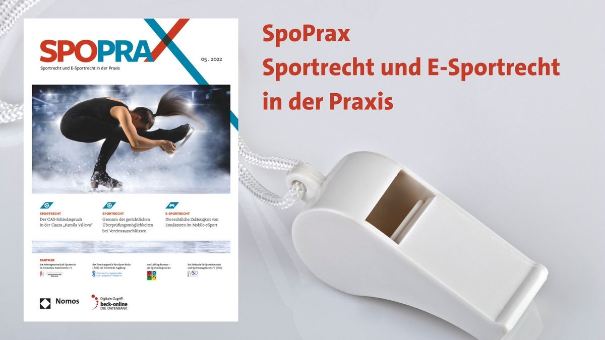 Die monatlich erscheinende Fachzeitschrift <a href="/SpoPrax/">SpoPrax</a> - #Sportrecht und #ESportrecht in der Praxis wechselt mit Heft 5 zu #Nomos: bit.ly/37AtReY. Die ökonomische und gesellschaftliche Bedeutung des #Sports und #ESports wächst und somit auch der rechtliche Beratungsbedarf.