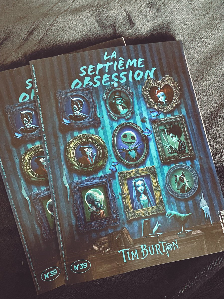 TimBurtonFR's tweet photo. 🎉CONCOURS🎉. Je vous propose de gagner deux exemplaires du @7eme_obsession consacré à Tim Burton. Couverture réalisée par Benjamin Lacombe. Il vous suffit de suivre le compte et de RT ce tweet. Vous avez jusqu'au 31 mars. Bonne chance 💀 https://t.co/oLrKpcDrsY