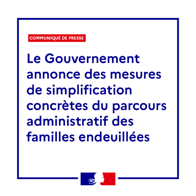 Deuil d’un enfant:sollicitée par <a href="/AdeMontchalin/">Amélie de Montchalin</a> <a href="/AdrienTaquet/">Adrien Taquet</a>, <a href="/_DITP/">Transformation publique</a> mobilisée pour simplifier le parcours des parents.Interlocuteur unique, amélioration de la communication administrative, soutien psychologique.Une démarche conduite avec les associations cutt.ly/TSeMp50