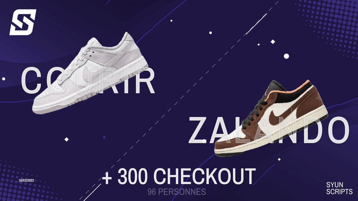 Courir et Zalando nous ont offert un très gros drop ce matin! 🎉

Nos membres ont pu sécuriser + de 300 paires 💜

Tu veux nous rejoindre ? Pour cela : 

- RT
- Follow

On annonce les gagnants dans 24h 🍀