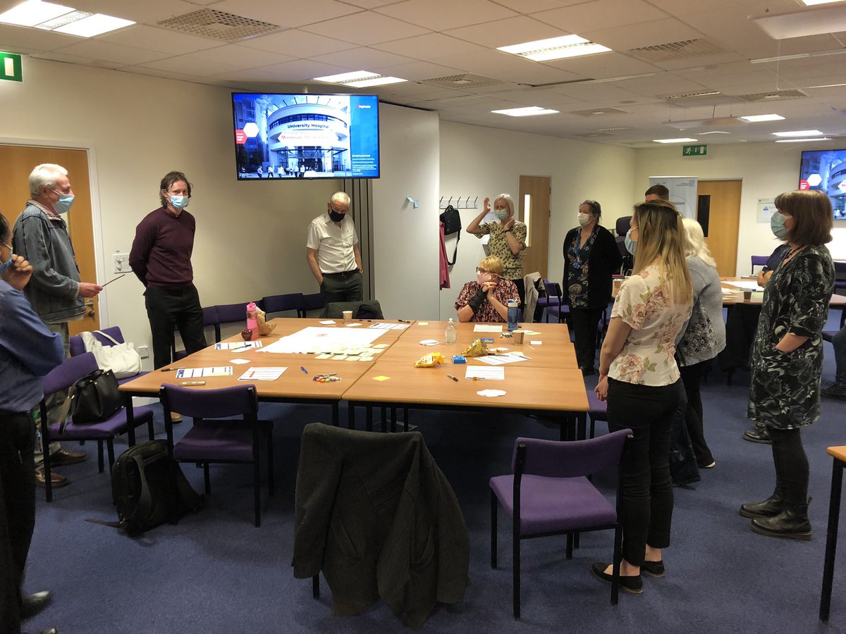 AdvinderG's tweet photo. Working in groups we map the past, how things are now and what we would like them to be in the future if we had a magic wand. One of patients, who now volunteers, takes us through and shares his story. https://t.co/uLDfJWTOrD