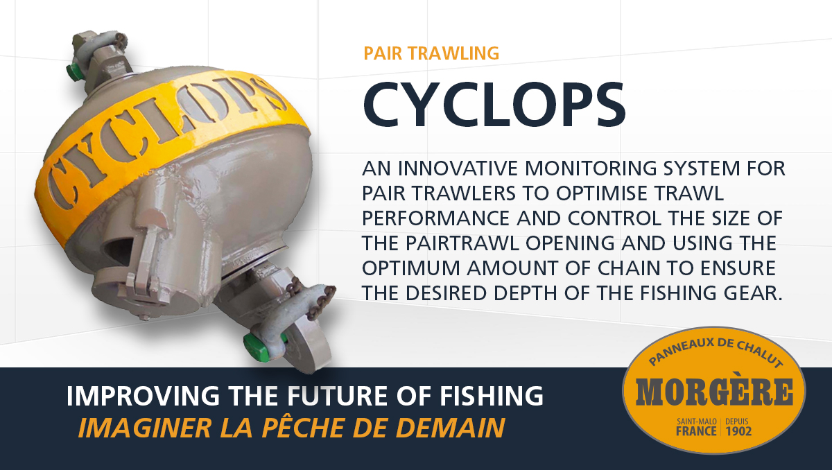 CYCLOPS is an innovative monitoring system for pair trawlers to optimise #trawl performance and control the size of the #pairtrawl opening and using the optimum amount of chain to ensure the desired depth of the fishing gear. https://t.co/wC9Y0Q8FDe https://t.co/JdNf8xGmsS