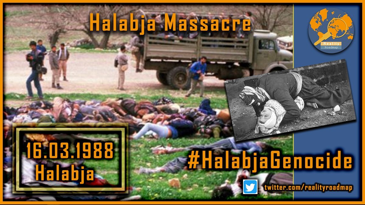 KurdistanAu's tweet photo. IRAK / KURDISTAN. Aujourd'hui marque 34 anniversaire d'attaque chimique visant la ville kurde d'Halabja par Saddam Hussein qui a fait 5000 morts (bcp d'enfants & de femmes) & plus de 15000 blessés civils.
#NeverForgetHalabja #HalabjaGenocide #حلبجة #Halepçe #TwitterKurds https://t.co/FuyQOZRfaI