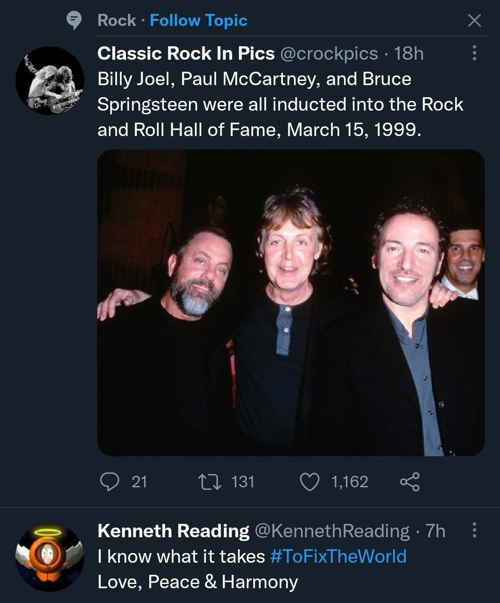 he7ix's tweet photo. @KennethReading β’ Tell Her About It π
β’ Pipes of Peace βοΈ
β’ House of a Thousand Guitars πΈ
#ToFixTheWorld
(#BillyJoel #PaulMcCartney #BruceSpringsteen)
@CApenny7 @chewbaaarker @garyleonard20 @izumiman1961 https://t.co/e66qye53wG