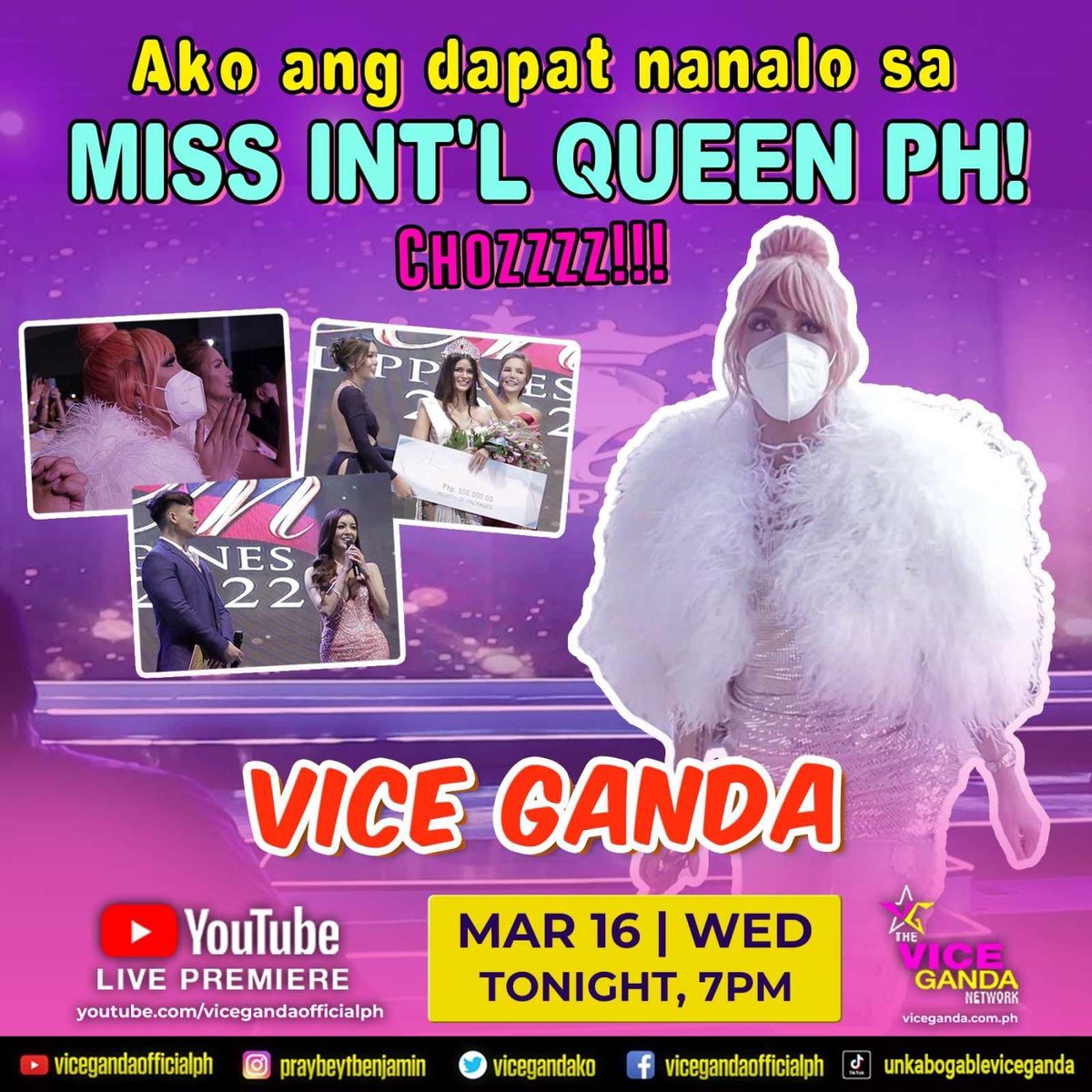 teamvicePH's tweet photo. NEW VLOG ALERT!!!

Chugug sa ganda ang rampa during the first-ever Miss International Queen Philippines! Taravum chichi at magpa-GV chunyt at 7 PM sa Vice Ganda Youtube Channel!

Vlog link: https://t.co/PoT9uGsfZV https://t.co/oNENZLIuOs