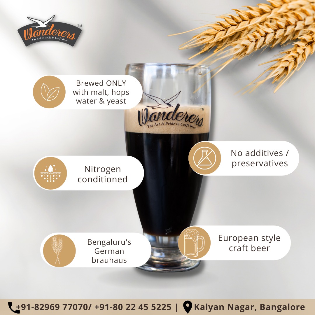 wanderersbrews's tweet photo. Beer as craft beer Ought to be! Wanderers craft beer!
.
To know more about Wanderers philosophy of beer offering?
.
Read our latest article to know more. 
.
Article link:- https://t.co/ilfvnnNegg
.
#craftbeer #craftbeerbangalore #craftbeerIndia #craftbeerlover #beer #beerlovers https://t.co/q1Y8PnP9jd