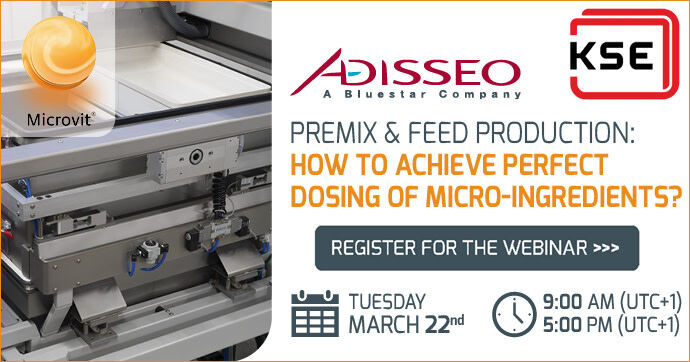 Adisseo's tweet photo. #SaveTheDate π
π£ See you Tuesday, March 22 for the #webinar on #Premix & #Feed Production: How to achieve perfect #dosing of #microingredients? π€
To register for the 1st session π https://t.co/TuLRODZOCv
For the 2nd session π https://t.co/IYk89T9kjT https://t.co/nBmztvqdW3
