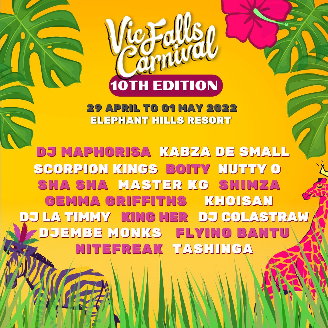 Your #VFC2022 Artist Line-Up So Far 🤩 

Just over 6 weeks to go. Have you bought your tickets yet? 

@DjMaphorisa_M <a href="/KabzaDeSmall_/">#ThePianoKing</a> <a href="/MasterKGsa/">MASTER KG</a> <a href="/ShaShaOfficial_/">Sha Sha</a> <a href="/abxnuttyo/">abx_nuttyo</a> <a href="/gemmamusic_/">Gemma Griffiths</a> <a href="/khoisanafrica/">KHOISAN</a> <a href="/DJ_Colastraw/">Colastraw Da Icon</a> <a href="/DjLaTimmy/">Dj LaTimmy</a> <a href="/dj_kingher/">DJ King Her</a> <a href="/Boity/">Boity Thulo</a> <a href="/Shimza01/">SHIMZA</a> <a href="/nitefreakdj/">BHEKIE (🐕Ye📻)🇿🇼</a> <a href="/TashingaMTK/">Tashinga 🌎</a>