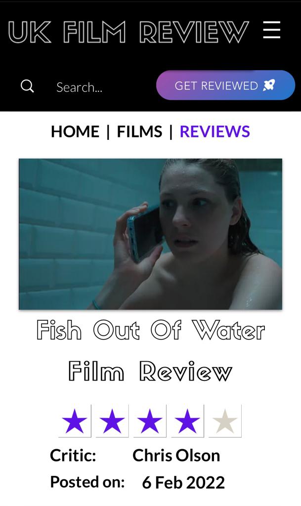 A lovely review for our film 'Fish Out of Water'⭐⭐⭐⭐ ukfilmreview.co.uk/reviews/fish-o…  <a href="/JacobMelling94/">Jake Melling</a> Thanks @UKFReview  !!! #indiefilm #shortfilm #filmmakers #actorslife