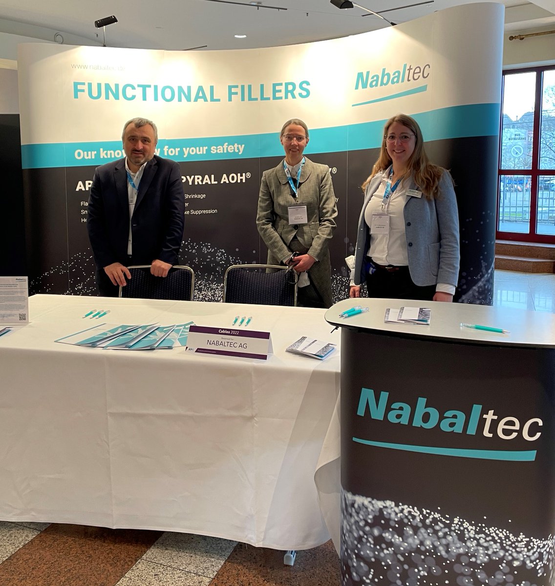 Nabaltec_AG's tweet photo. It was a pleasure for our team to meet in person again at the Cables 2022. Thank you for stopping by our booth.
#AMICables #WireandCable #Nabaltec https://t.co/zLO9jo5CYj